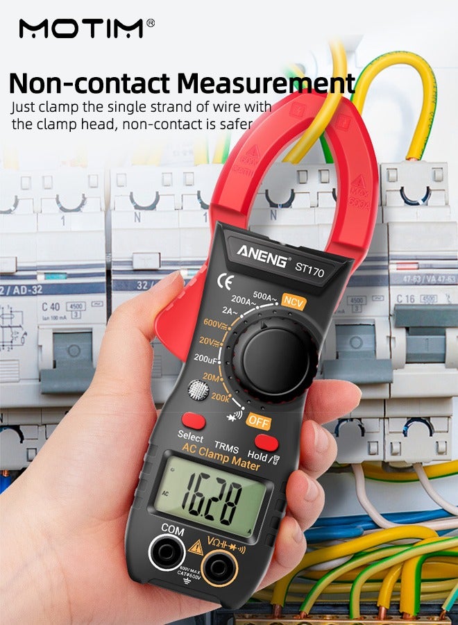Motim 2000 Count Digital Clamp Meter, Multimeter Digital, Digital Clamp, Multimeter Digital Tester, AC 500A Ammeter, 20MΩ Resistance Meter, Portable Universal Meter  - Image 2