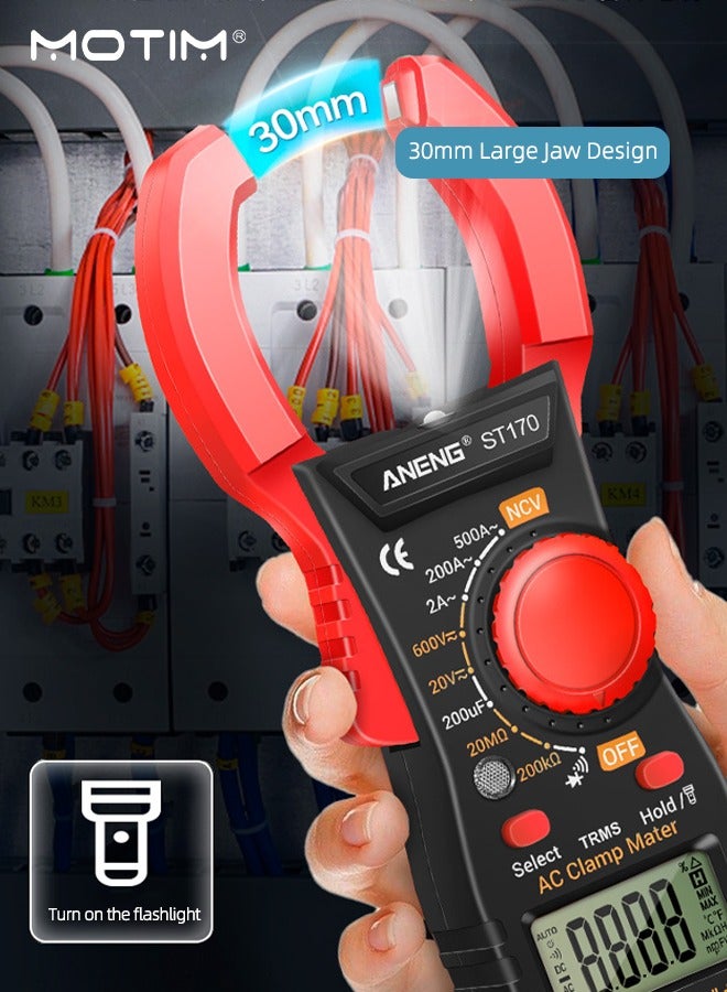 Motim 2000 Count Digital Clamp Meter, Multimeter Digital, Digital Clamp, Multimeter Digital Tester, AC 500A Ammeter, 20MΩ Resistance Meter, Portable Universal Meter  - Image 4