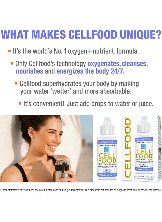 Cellfood Liquid Concentrate, 1 Fl Oz - Oxygen + Nutrient Supplement  - Image 3