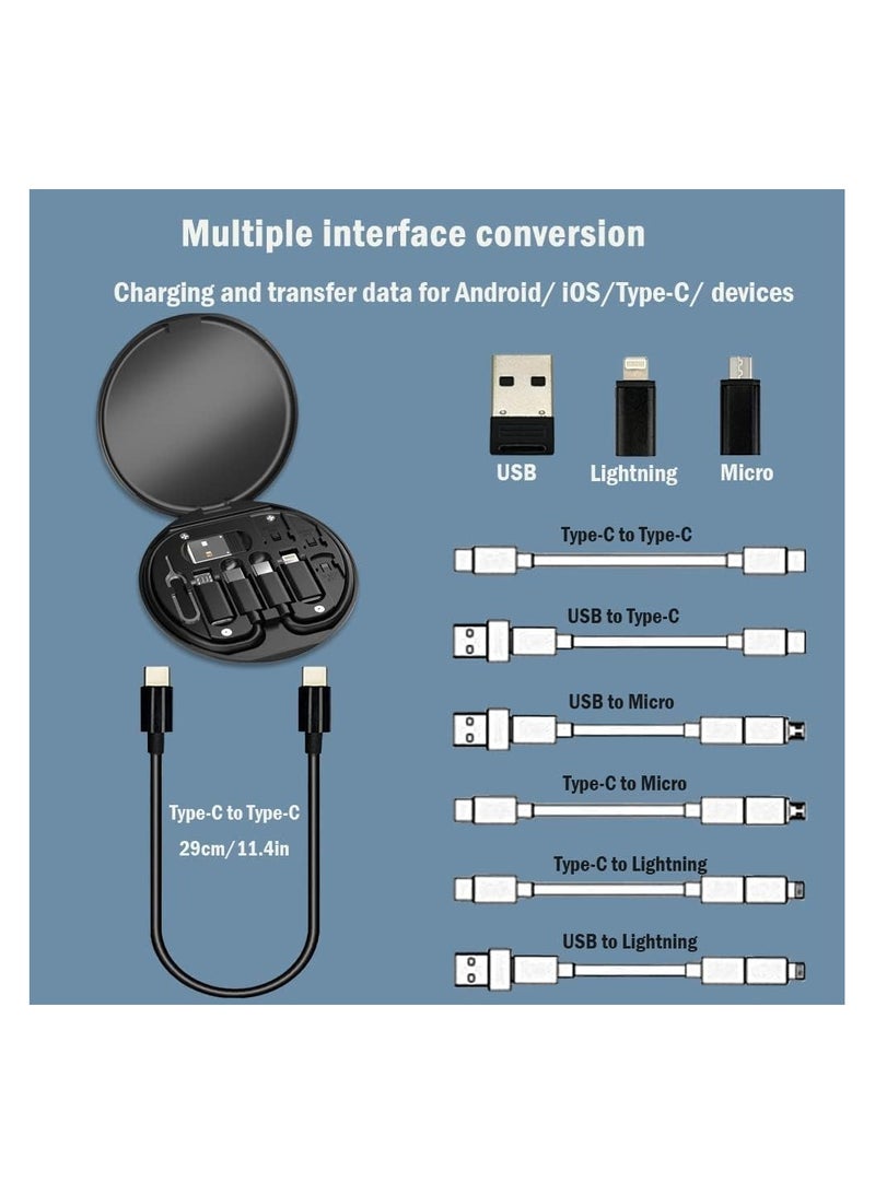 60W Fast Charging Cable Set with Built-in Mobile Holder – USB Type-C & Micro USB – Compatible with All Mobile Devices  - Image 4