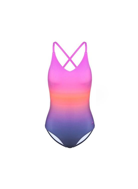 speedo Womens One Piece Swimsuit, Pink Multi  - Image 1