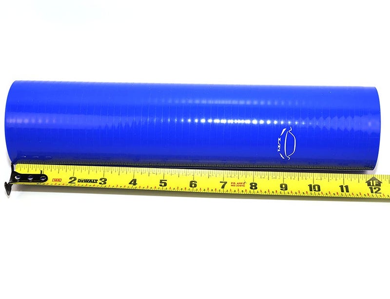 TenkeAuto 12" Long High Performance 4-Ply Reinforced 2.75" ID Straight Coupler Silicone Hose Turbo/Intercooler/Piping (BLUE 2.75'') - Image 2