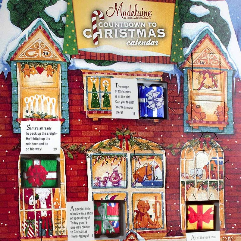 Madelaine 2025 Christmas Advent Calendar - Chocolate & Candy Christmas Countdown for Kids, Women, Men, Teen Girls & Boys - Holiday Treats Advent Calendars - Village Toy Shop - 2 Pack of 8 Oz - Image 2