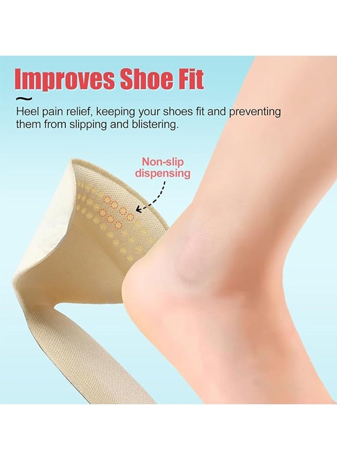2 Piece Heels Cushioning Pads,  Bouncy Breathable Shock Absorption Insoles,T-shaped Heel Patch(Beige) - Image 4