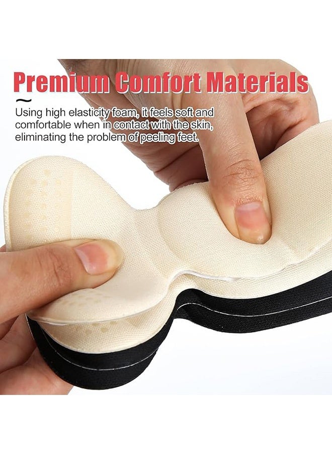 2 Piece Heels Cushioning Pads,  Bouncy Breathable Shock Absorption Insoles,T-shaped Heel Patch(Beige) - Image 3