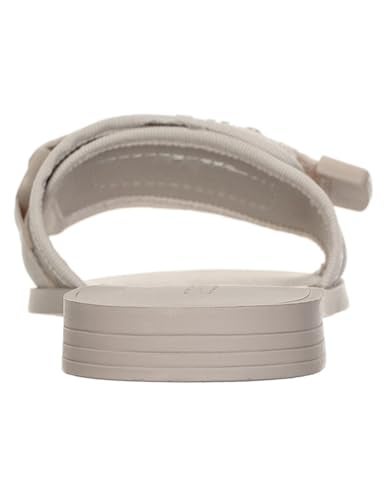 Guess Women's ELYZE Flat Sandal, Light Natural/Silver 110, 5.5 - Image 4