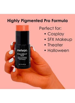 mehron Makeup CreamBlend Stick | Face Paint, Body Paint, & Foundation Cream Makeup | Perfect for Halloween .75 oz (21 g) (Auguste)  - Image 3