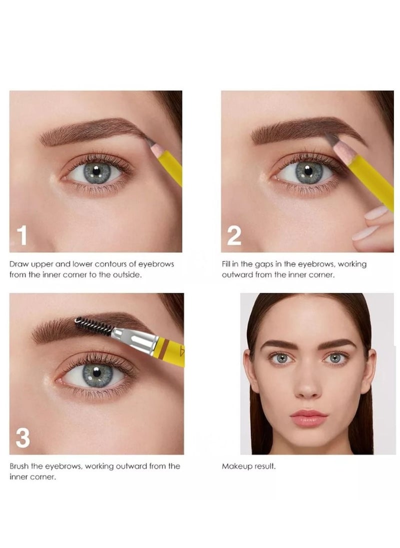 ROYNZA - Eyebrow pencil dark brown powder waterproof - Image 1
