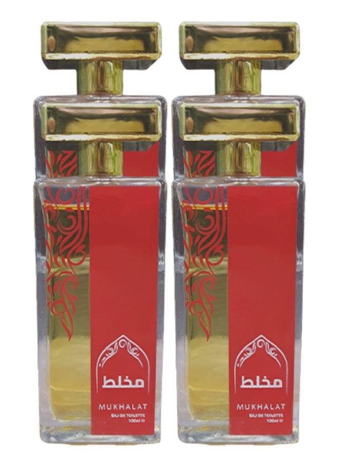 NAF 4 Pieces Mukhalat Perfume For Unisex 100ml EDT - Image 1