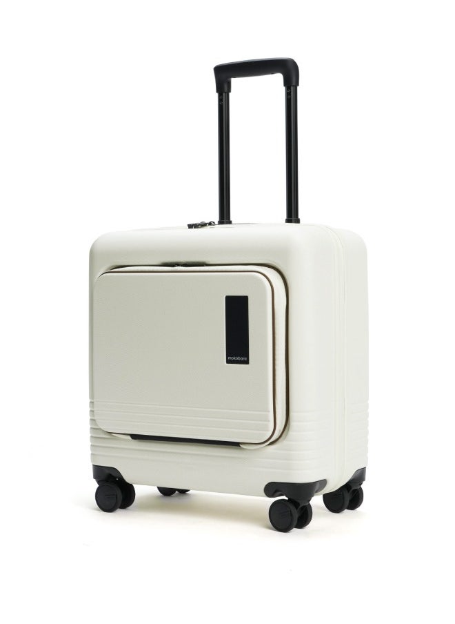 MOKOBARA The Cabin Overnigher Luggage Small Poly-Carbonate Hard Sided 8 Hinomoto Wheels Cabin Suitcase Trolley (White) - pzsku/Z912A062590D94E72AB27Z/45/_/1733903111/38f91df5-007a-4ecc-b832-1f2eb8246691
