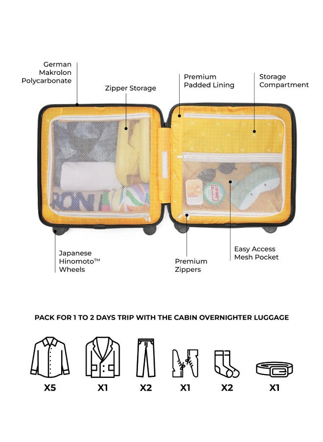 MOKOBARA The Cabin Overnigher Luggage Small Poly-Carbonate Hard Sided 8 Hinomoto Wheels Cabin Suitcase Trolley (White) - pzsku/Z912A062590D94E72AB27Z/45/_/1733903131/fc587fee-7dc7-4c23-9872-df196993b210