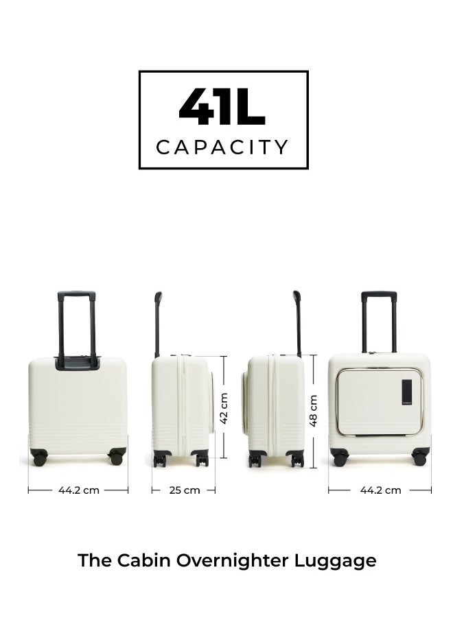MOKOBARA The Cabin Overnigher Luggage Small Poly-Carbonate Hard Sided 8 Hinomoto Wheels Cabin Suitcase Trolley (White) - pzsku/Z912A062590D94E72AB27Z/45/_/1733903152/6af642a6-1fa0-403b-94e4-78ca18fb3e4d