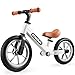 SYNCFUN 12 Toddler Balance Bike for 2 3 4 5 Year Old Kids Lightweight Bike with Adjustable Seat and Rubber Tires for Children Balancing Toy for 25 Girls and Boys Birthday Gift White - Image 3
