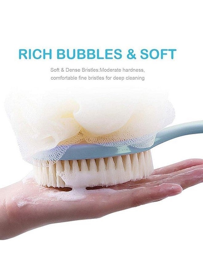 LEDHOLYT 2 IN 1 Loofah with handle Body Brush,Bath shower Brush & Loofah Back Scrubber - Image 2