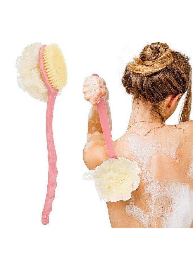 LEDHOLYT 2 IN 1 Loofah with handle Body Brush,Bath shower Brush & Loofah Back Scrubber - Image 3