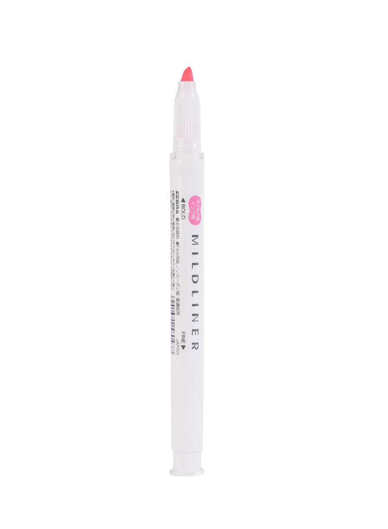 ZEBRA Mildliner Double Sided Highlighter , for Journal Planner , marking dictionary, Note Taking , drawing illustrations , Pack of 10 pink Highlighters  - Image 3