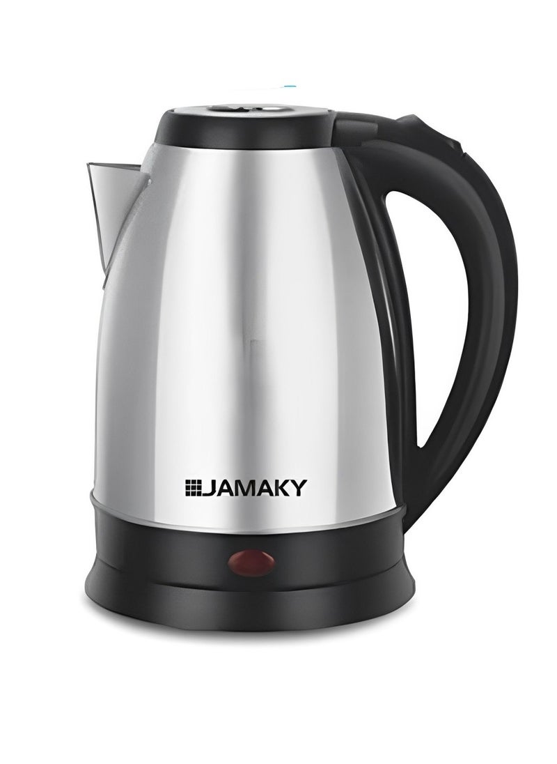 JAMAKY Italy Electric Kettle 2 Litre with Italian technology - High Quality Stainless Steel Lining 2000 Watt - Stainless Steel Lining Light Indicator - High Power and Large Capacity  - Image 1