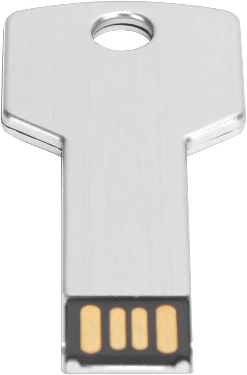 ZJchao Flash Drive Keychain, Thumb Drive USB Memory Disc USB Flash Drive Hard Drives with Key Shape USB Flash Drive for Computer Use Silver (8GB) - Image 2