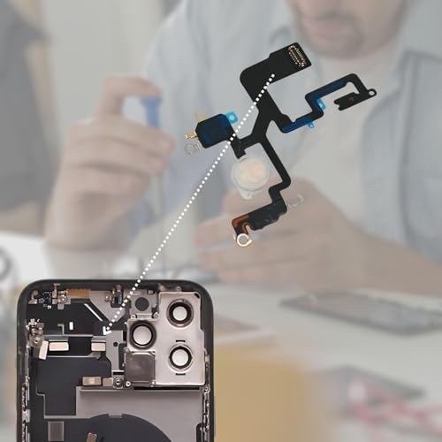 MEEFIX Flash Light Flex Cable Replacement for iPhone 12 Pro Max - Repair Parts for A2342, A2410, A2412, A2411 Flashlight Module Connector - Image 5