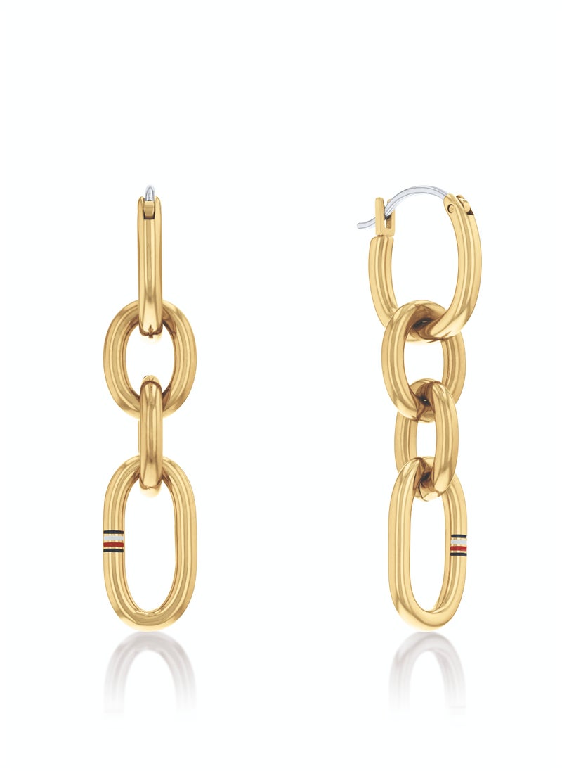TOMMY HILFIGER TH JEWELRY CONTRAST LINK CHAIN WOMENS DANGLE EARRINGS - 2780786  - Image 1