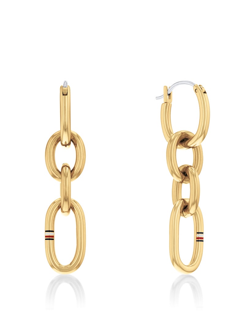 TOMMY HILFIGER TH JEWELRY CONTRAST LINK CHAIN WOMENS DANGLE EARRINGS - 2780786  - Image 3