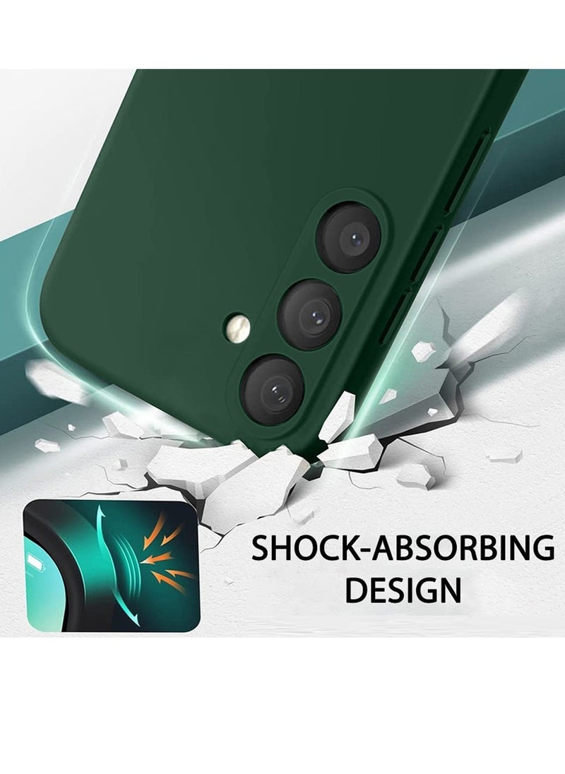 Techie Stylish TPU Silicone Back Cover Case for Samsung Galaxy A55 – Slim Fit Design, Smooth and Soft – Dark Green  - Image 3