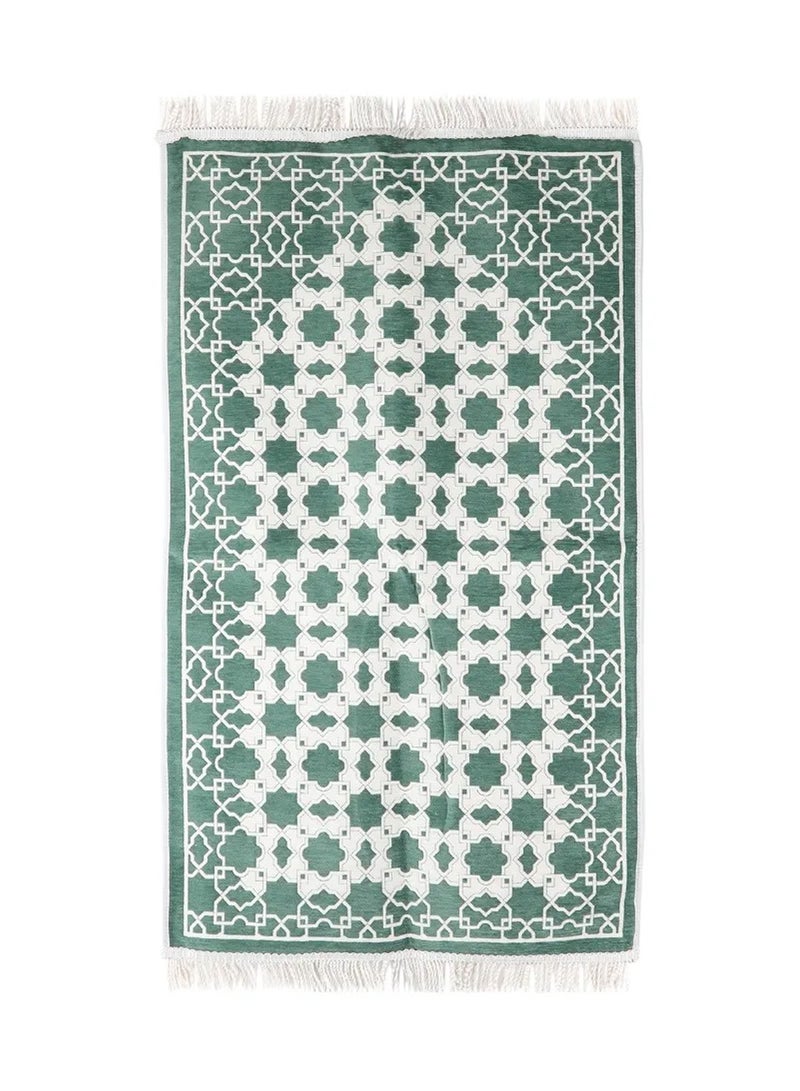 MANASEK Prayer mat double chenille from Manasek a popular local brand – prayer mat cotton polyester with bag - Luxurious and elegant design suitable for gifting - 70X120 - Image 1