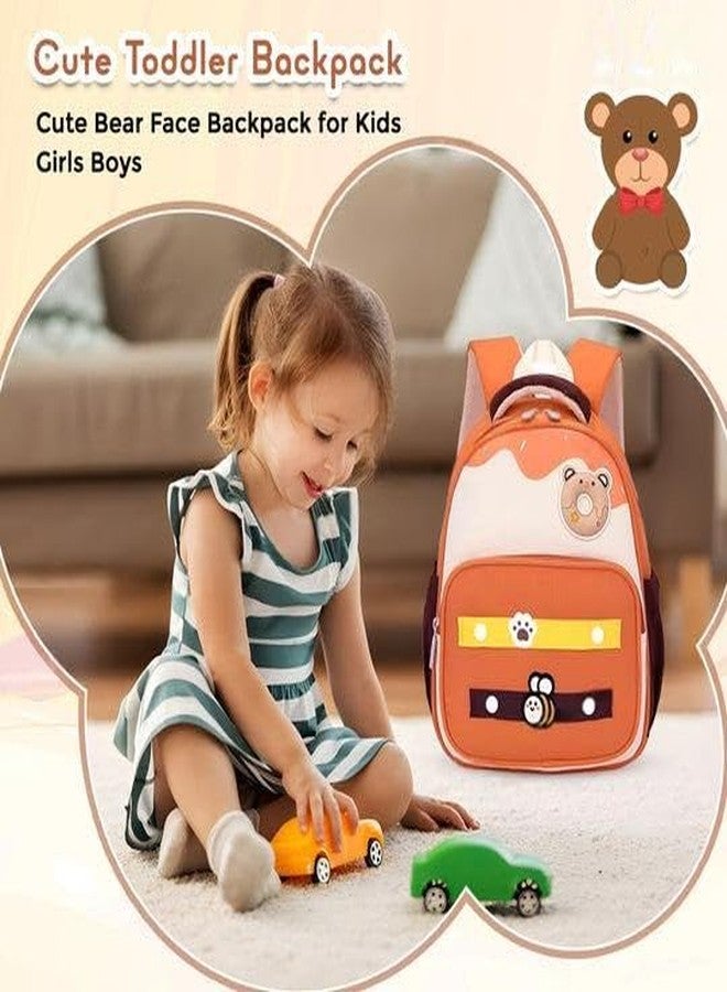 براند كونكور حقائب مدرسية للأطفال من ماركة كونكر يونيكورن، مناسبة لطلاب المرحلة الابتدائية من الجنسين، حقيبة ظهر كرتونية على شكل يونيكورن، حقيبة كتف مزدوجة للأطفال من عمر 6-7-8 سنوات، مقاومة للماء (دب مع نحلة برتقالي). - Image 4