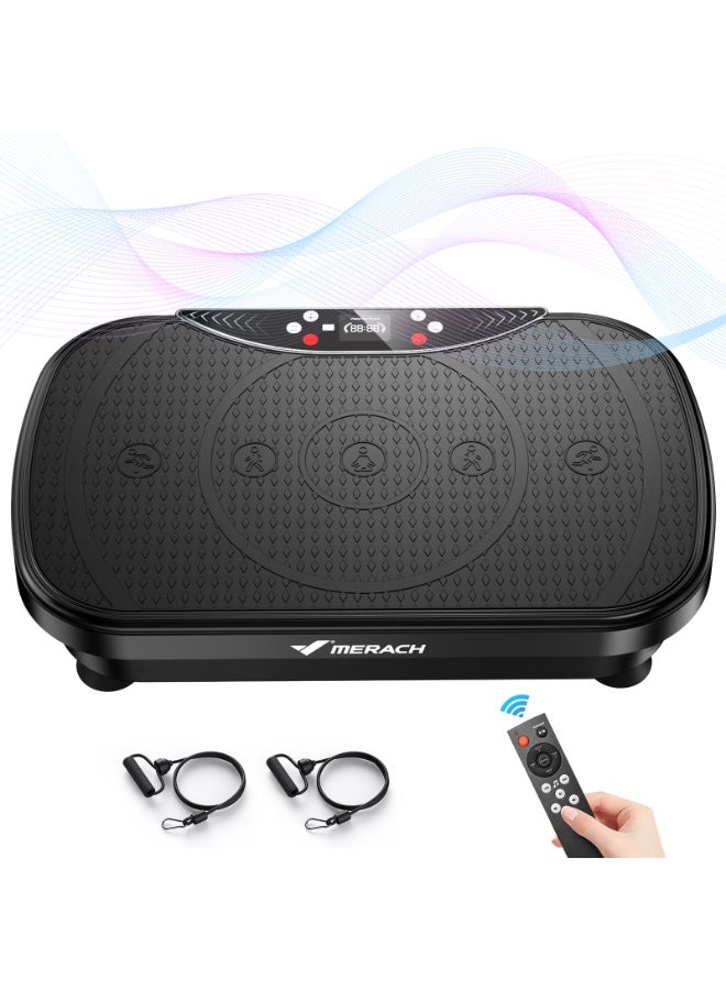 MERACH Vibration Plate Exercise Machine, Vibration Plate Lymphatic Drainage, Vibrating Plate Exercise Machine with Bluetooth and LED Display, Workout Equipment for Women Men Home - Image 1