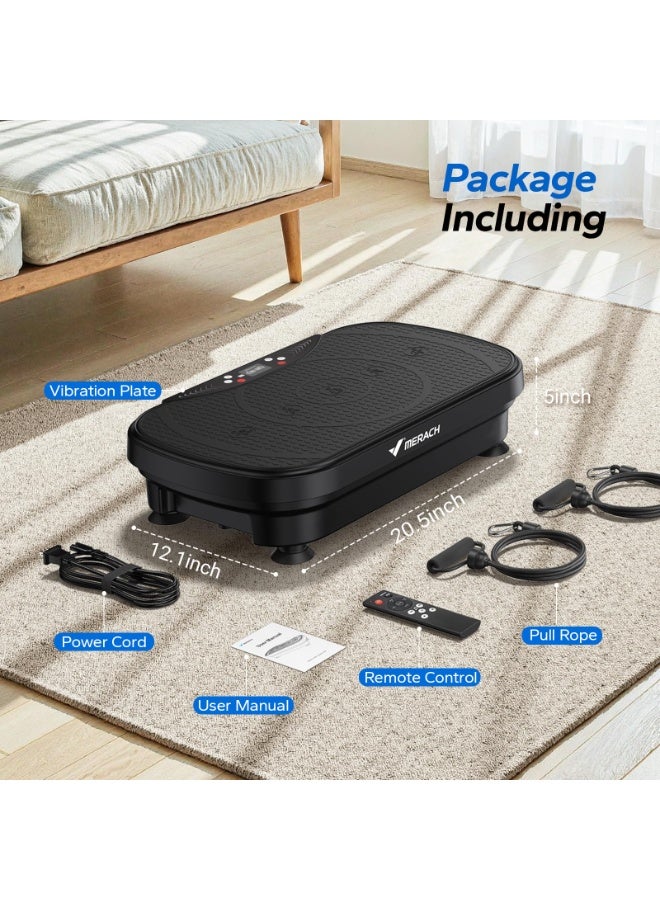 MERACH Vibration Plate Exercise Machine, Vibration Plate Lymphatic Drainage, Vibrating Plate Exercise Machine with Bluetooth and LED Display, Workout Equipment for Women Men Home - Image 4