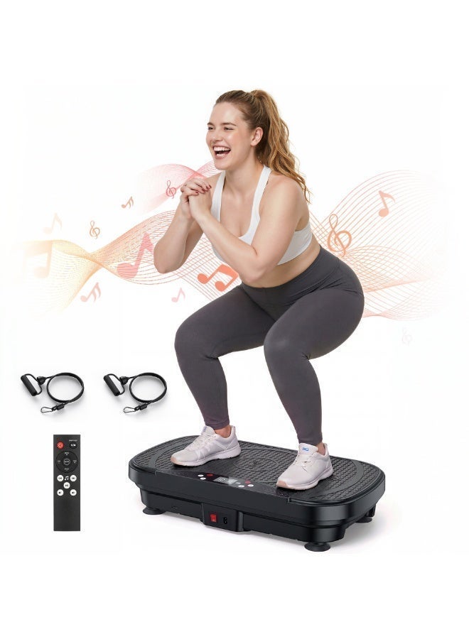 MERACH Vibration Plate Exercise Machine, Vibration Plate Lymphatic Drainage, Vibrating Plate Exercise Machine with Bluetooth and LED Display, Workout Equipment for Women Men Home - Image 1