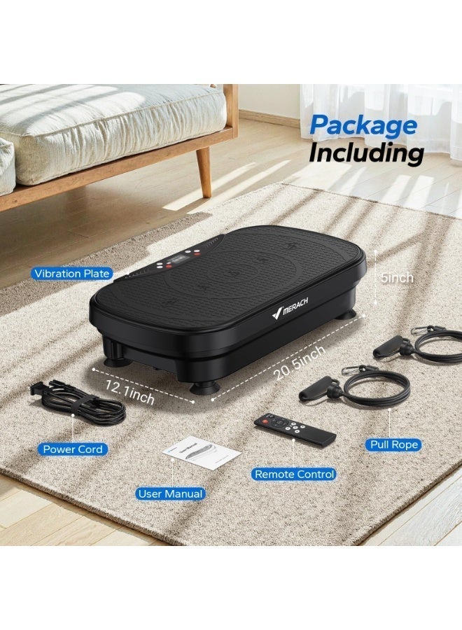 MERACH Vibration Plate Exercise Machine, Vibration Plate Lymphatic Drainage, Vibrating Plate Exercise Machine with Bluetooth and LED Display, Workout Equipment for Women Men Home - Image 4