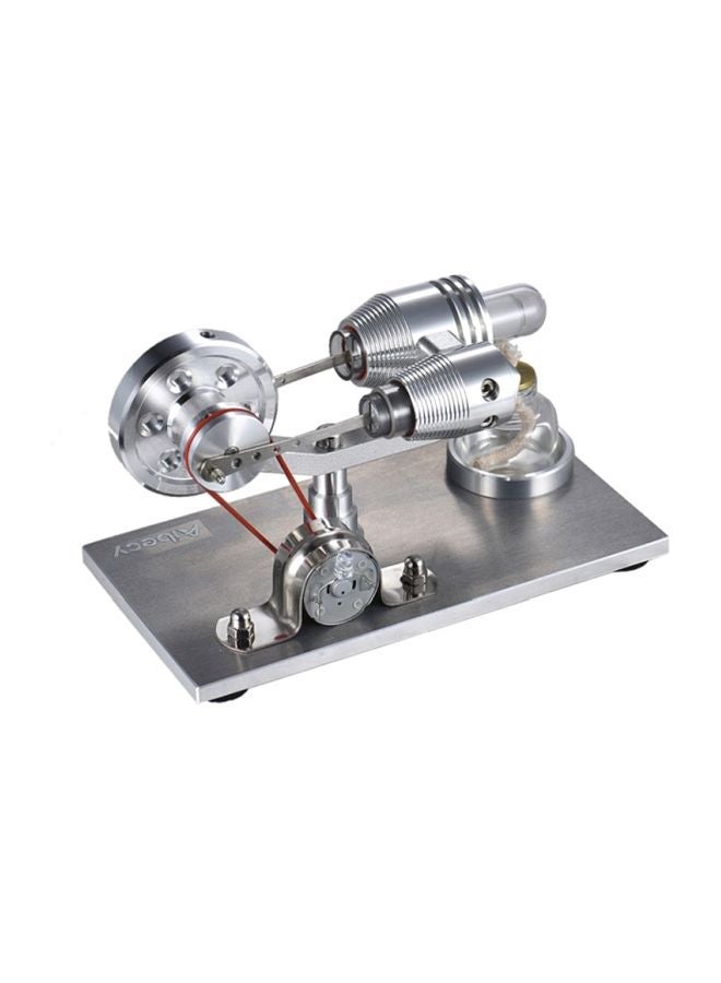 NIBEMINENT Hot Air Stirling Engine Heat Power Electricity Generator Machine With LED Light Educational Toy 19.30x13.70x11cm - Image 2