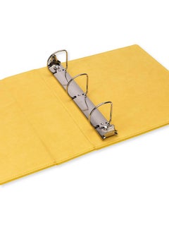 Vault X Vault X Premium Exo-Tec 3 Ring TCG Binder for 9 Pocket Trading Card Pages - 50+ Page Capacity Easy Open 3 D-Ring Clip Binder for TCG CCG Photo Cards (Large, Yellow)  - Image 3