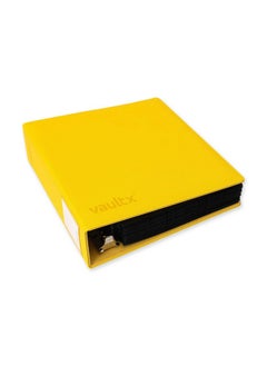 Vault X Vault X Premium Exo-Tec 3 Ring TCG Binder for 9 Pocket Trading Card Pages - 50+ Page Capacity Easy Open 3 D-Ring Clip Binder for TCG CCG Photo Cards (Large, Yellow)  - Image 2