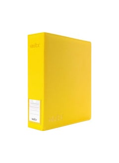 Vault X Vault X Premium Exo-Tec 3 Ring TCG Binder for 9 Pocket Trading Card Pages - 50+ Page Capacity Easy Open 3 D-Ring Clip Binder for TCG CCG Photo Cards (Large, Yellow)  - Image 1