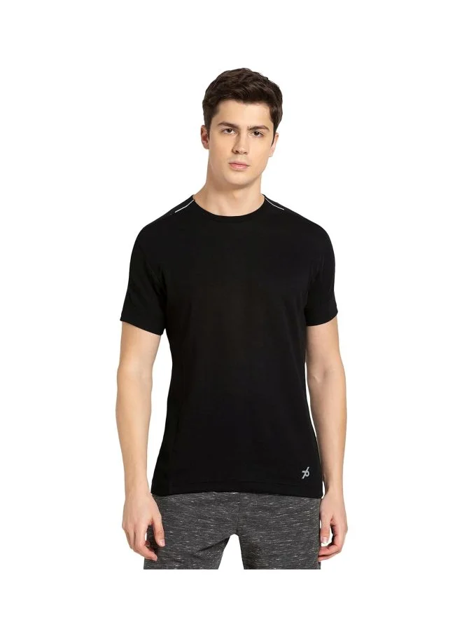 جوكي Jockey MV01 Men Super Combed Cotton Blend Solid Round Neck Half Sleeve T Shirt with Stay Fresh Treatment