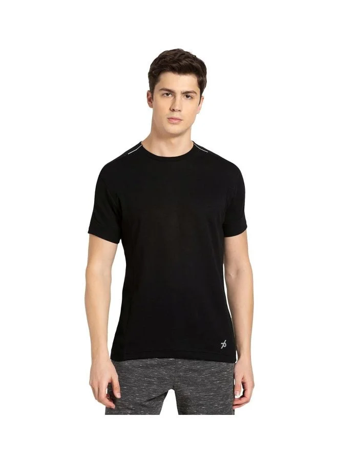 JOCKEY MV01 Men Super Combed Cotton Blend Solid Round Neck Half Sleeve T Shirt with Stay Fresh Treatment