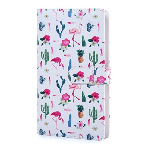 CAIUL Instax Square Wallet Photo Album, 80 Pockets Film Album, PU Leather Cover for Fujifilm Instax Square SQ10 SQ6 Camera (Flamingo) - Image 1