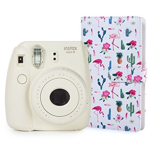 CAIUL Instax Square Wallet Photo Album, 80 Pockets Film Album, PU Leather Cover for Fujifilm Instax Square SQ10 SQ6 Camera (Flamingo) - Image 3