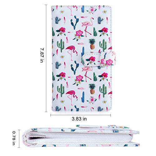 CAIUL Instax Square Wallet Photo Album, 80 Pockets Film Album, PU Leather Cover for Fujifilm Instax Square SQ10 SQ6 Camera (Flamingo) - Image 4