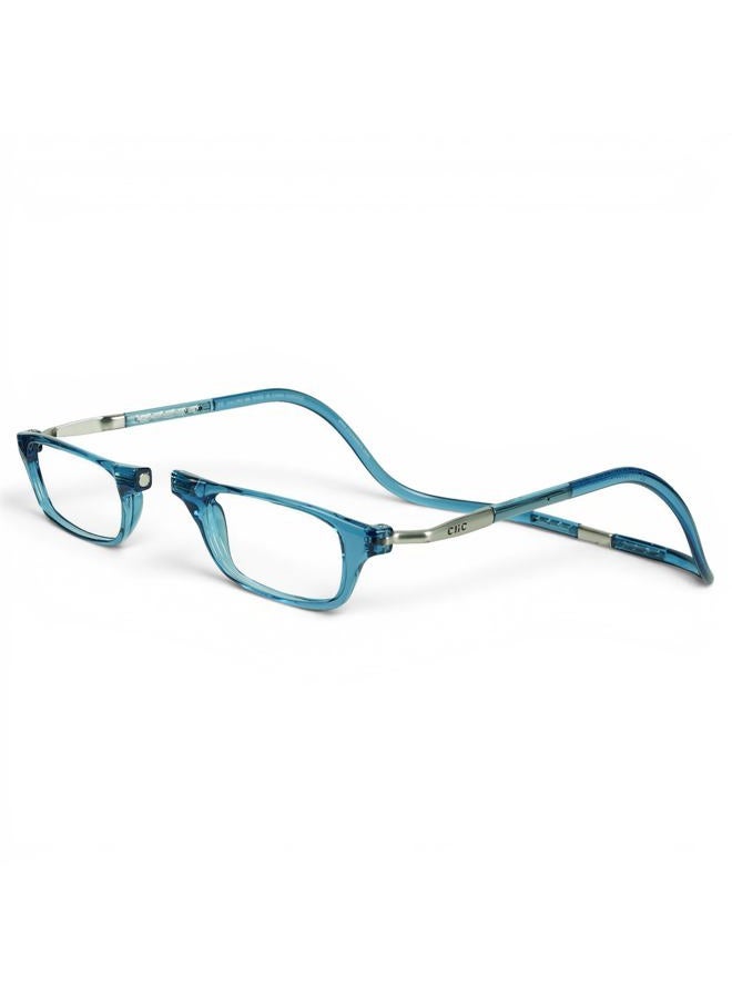 clic Magnetic Reading Glasses - Adjustable Neck Hanging Readers - Secure Fit with Rigid Headband - Original Expandable (M-XL, Jean Blue, 3.00) - Image 1