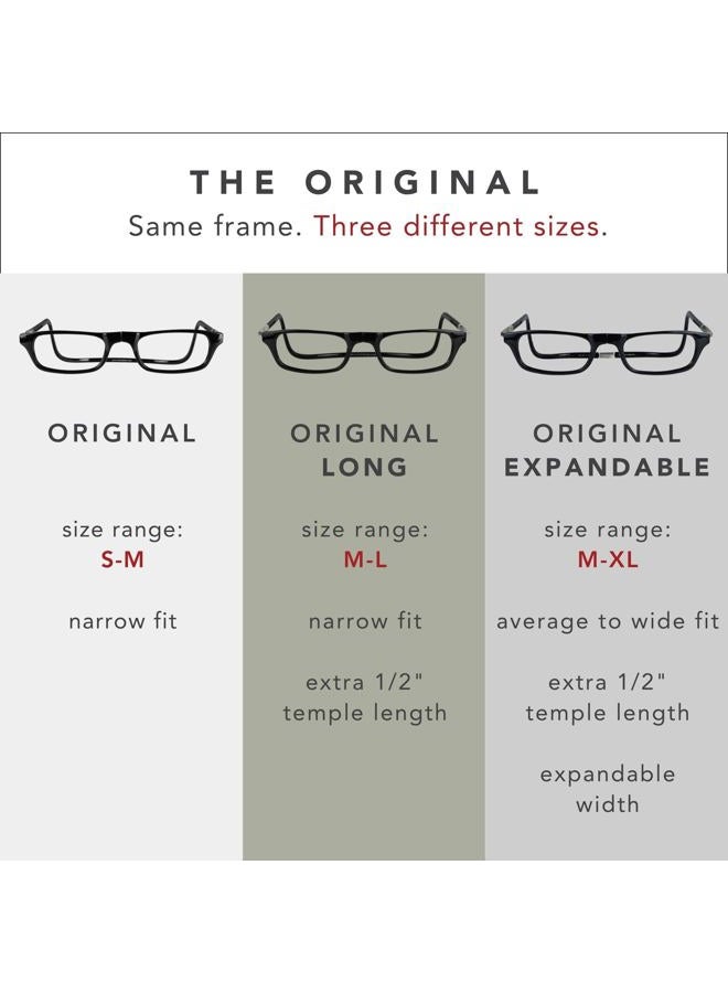 clic Magnetic Reading Glasses - Adjustable Neck Hanging Readers - Secure Fit with Rigid Headband - Original Expandable (M-XL, Jean Blue, 3.00) - Image 5