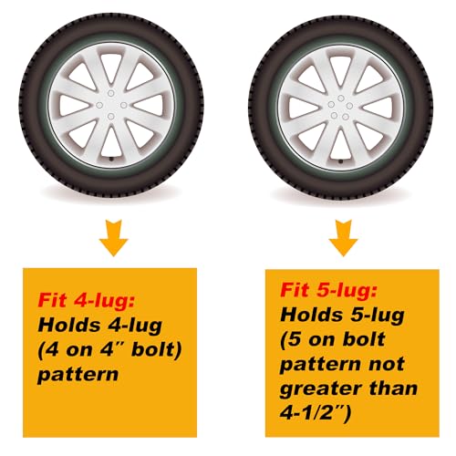 MaxxHaul 70214 Powder Coat Black Trailer Spare Tire Carrier For 10 inch and 12 inch Utility Trailer Tires - Image 2