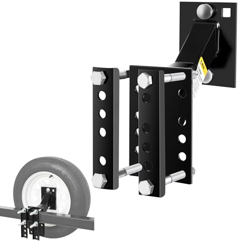 MaxxHaul 70214 Powder Coat Black Trailer Spare Tire Carrier For 10 inch and 12 inch Utility Trailer Tires - Image 1