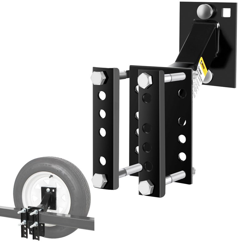 MaxxHaul 70214 Powder Coat Black Trailer Spare Tire Carrier For 10 inch and 12 inch Utility Trailer Tires - Image 5