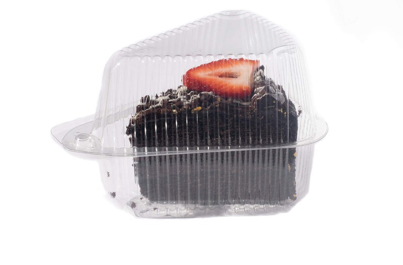 JA Kitchens Hinged Clear SingleSlice PieCakeCheesecake Container High Dome Lid  20 Pieces