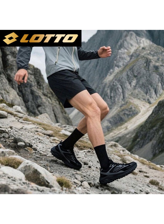 Lotto Fang Outdoor Trail Running Shoes Uni Spring Wear-resistant Breathable Hiking Mountaineering Sports Shoes Black Size 39 - Image 2