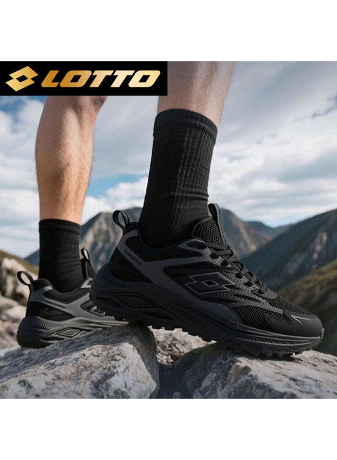 Lotto Fang Outdoor Trail Running Shoes Uni Spring Wear-resistant Breathable Hiking Mountaineering Sports Shoes Black Size 39 - Image 3