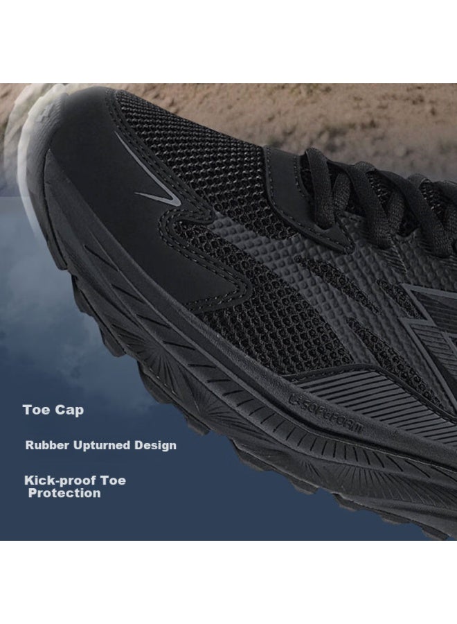 Lotto Fang Outdoor Trail Running Shoes Uni Spring Wear-resistant Breathable Hiking Mountaineering Sports Shoes Black Size 39 - Image 1